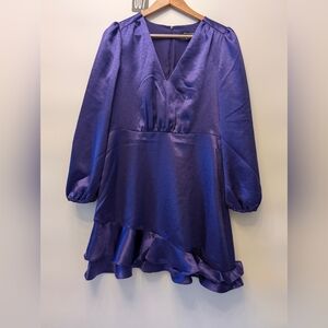 French Connection Satin Blue Formal Dress